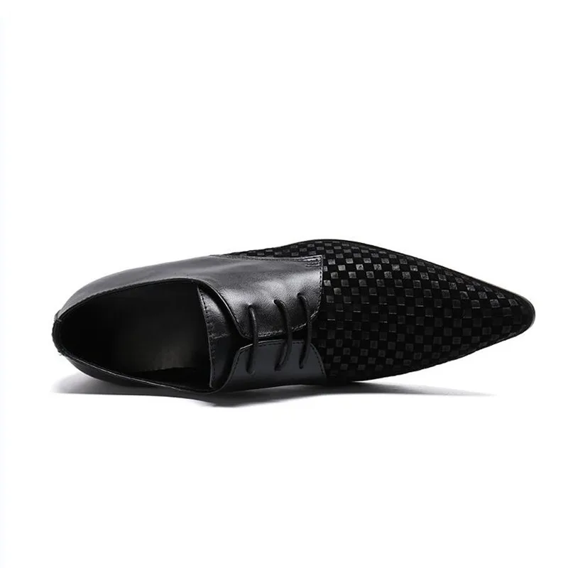 VIVODSICCO/модные мужские туфли в итальянском стиле в деловом стиле; модельные туфли из натуральной кожи; черные мужские свадебные туфли в сеточку; большие размеры