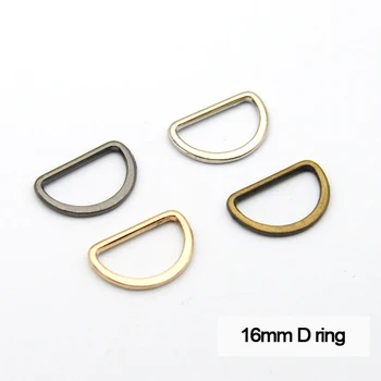 

200pcs inner width 16mm metal flat alloy Dee Ring adjustable buckles for bag webbing strap nickle/black/bronze/gold FDR-16mm