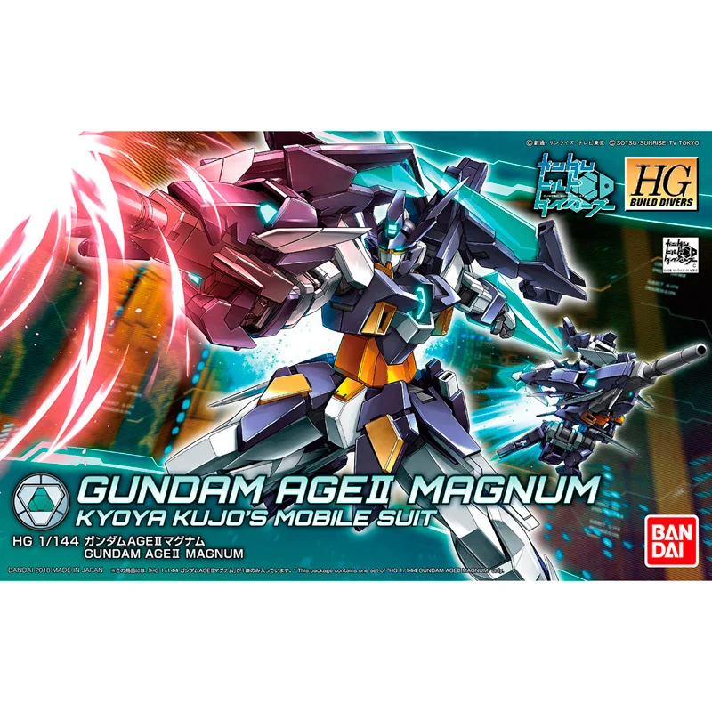 Япония Bandai HG 1/144 Gundam Build Divers Age2 Magnum Kyoya Kujo мобильный костюм робота Gunpla фигурка