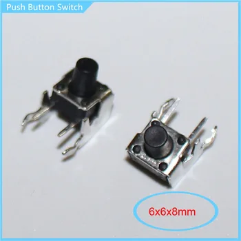 

50pcs 6x6x8mm 2P Tactile Push Button Switch SMD 6*6*8mm 2Pin Printer Mirco Tact Switch