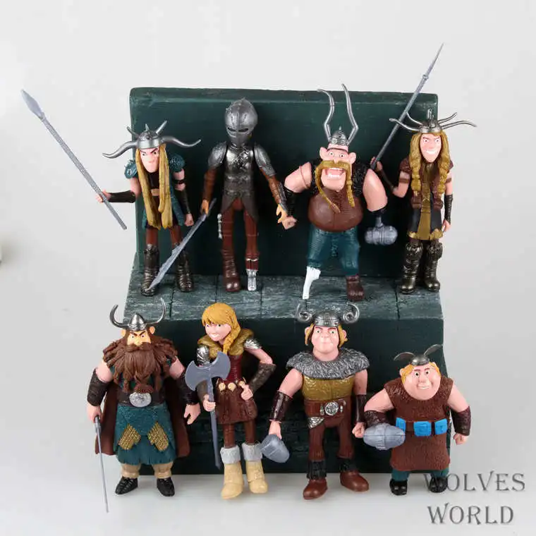 Anime How to Train Your Dragon 2 figurines toy 8 pcs/set 10-14 CM PVC Action Figures Collectible Toys for boy gift | Игрушки и хобби