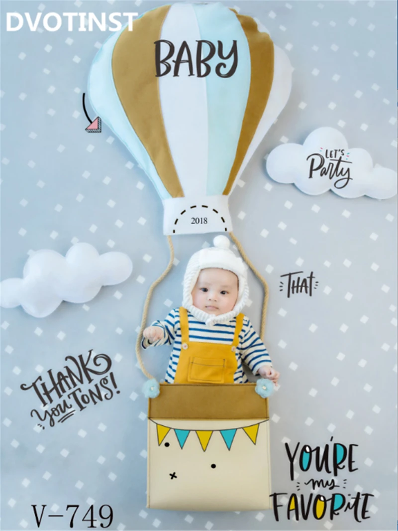 

Dvotinst Baby Photography Props Balloon Theme Background Costume Clothes Set Fotografia Accessory Studio Shooting Photo Props
