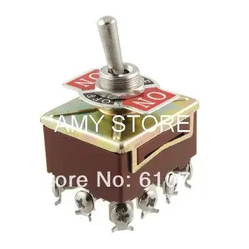 

On/Off/On 3 Way 4PDT 4P2T Latching Toggle Switch AC 15A/250V 10A/380V 12 Screw Terminals