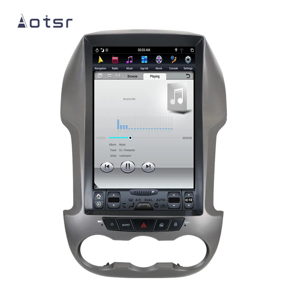 Best Android 8.1 4+64G Tesla style DVD multimedia player GPS navigation for Ford Ranger F250 2011+ Auto stereo radio player Head unit 8