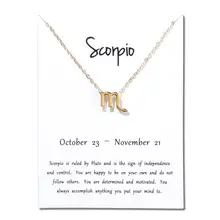 Модный Скорпион 12 созвездий ожерелье кулон Овен рыбы Дева весы Козерога подарок на день рождения с белым ожерелье с картой