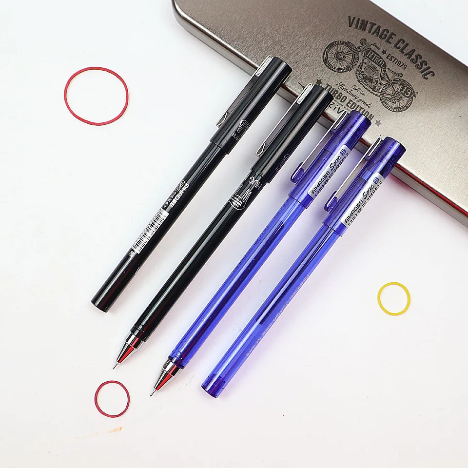 

3PCS Superior Quality Gel Pens Black and Blue Ink 0.5mm Neutral Pen Good Writing For Student Gel ink Pen School Office Supplies