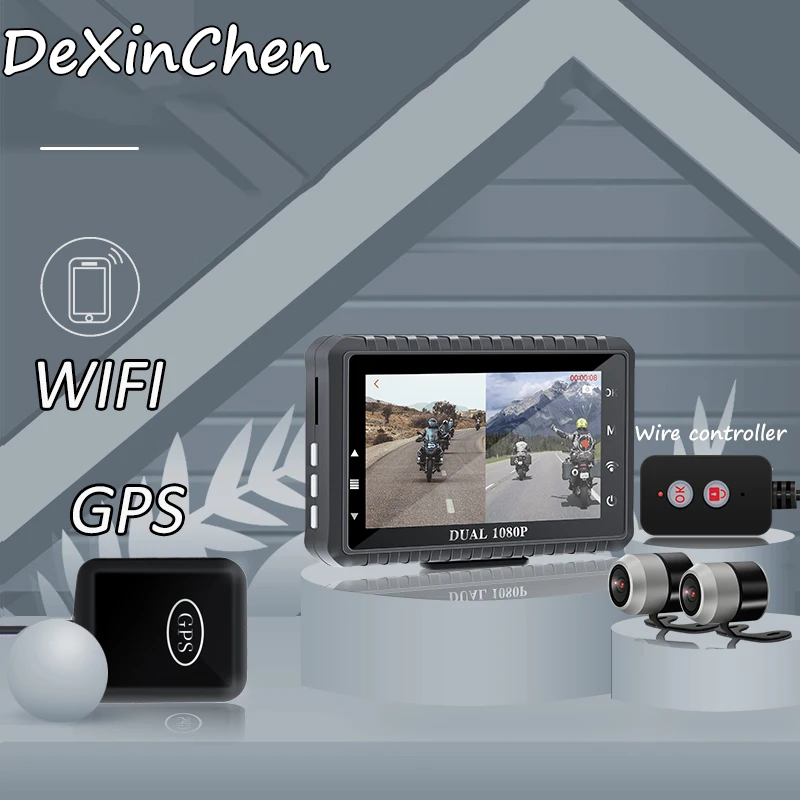 3 0 &quotWI FI GPS dvr для мотоциклетных видеорегистратор в байкерском стиле из