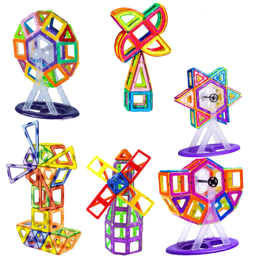 

DIY Creative Magnetic Blocks Mini Size Colorful Magnetic Building Construction Blocks Assembling Robot Gift For Children Toy