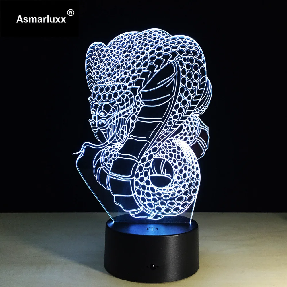 Asmarluxx snake 3d led lamp0003
