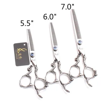 

1Pair 5.5" 6" 7" JP 440C Mr Rabbit Barber Scissors Normal Scissors Thinning Shears Profrssional Hair Scissors Styling Tool T9100