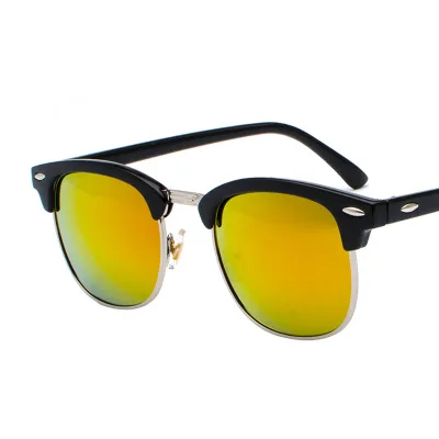 Классические полудрагоценные солнцезащитные очки для мужчин и женщин, квадратные поляризационные солнцезащитные очки для мужчин, Oculos De Sol Gafas UV400, ретро очки - Цвет линз: Black red