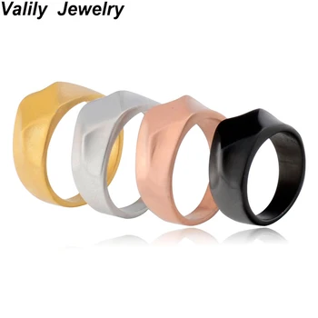 

EdgLifU Black Ring Vintage Punk Men Ring Stainless steel Biker Finger Geometric Rings for Man Fashion Jewelry Wholasale