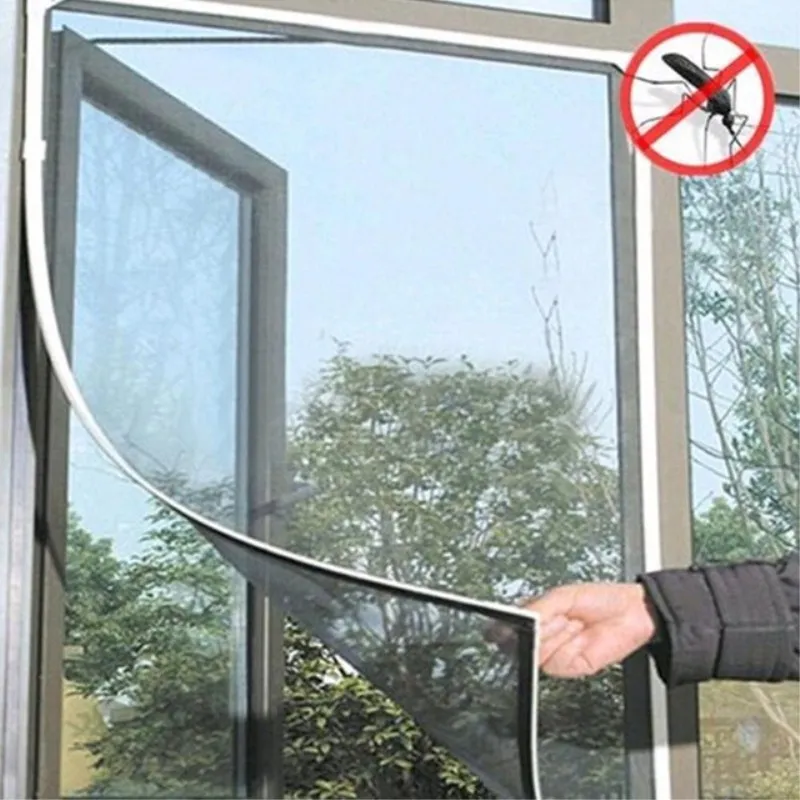 1/2 шт. 1 3*1 5 м самоклеящаяся противомоскитная сетка Flyscreen занавес насекомых мух