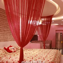 Лидер продаж 3 м по 3 м бежевый серый кофе красный фиолетовый белого цвета двери сетка для окна Род карман занавес шнура