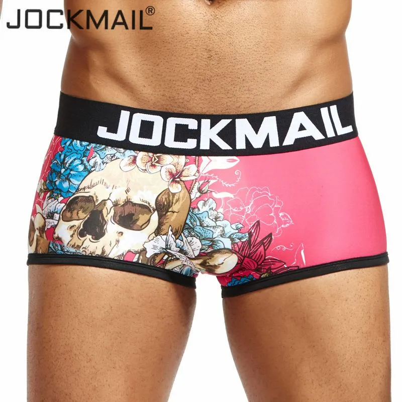 Бренд jockmail, сексуальное мужское нижнее бельё, мужские боксеры игривый печатных нижнее белье боксер самакуэка Мужские Трусы calzoncillos слипы, Лидер продаж