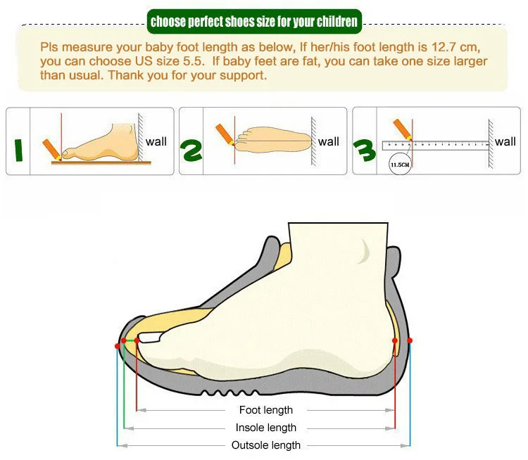 baby shoe size in cm