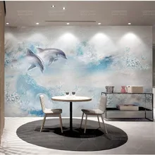 Custom 3D Fabric Textile Wallcoverings For Walls Matt Silk For Living Bedroom Room Surf Dolphin Painting Murals Seamless Good Custom 3D Fabric Textile Wallcoverings For Walls Matt Silk For Living Bedroom Room Surf Dolphin Painting Murals Seamless Good