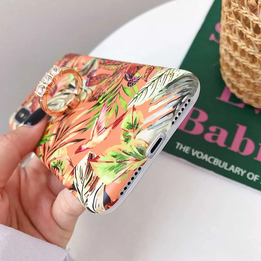 Чехол для телефона Boucho Finger Ring iPhone XS MAX XR X 6 6S 7 8 Plus винтажный мраморный чехол с