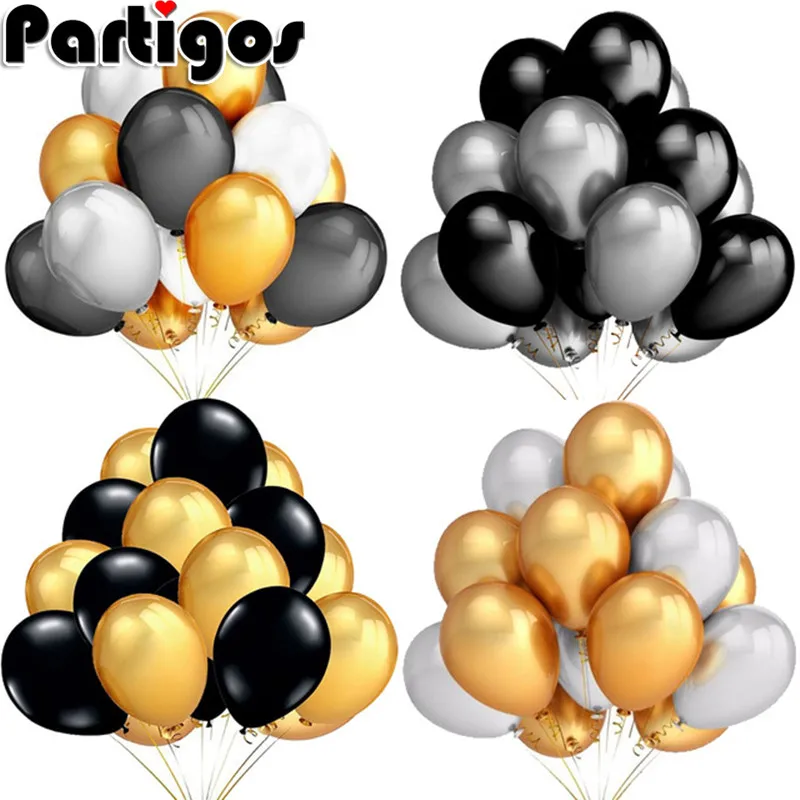 30pcs-lot-2-2g-10inch-Pearl-Gold-Silver-Black-White-Latex-Balloons-Birthday-Wedding-Party-Dec.jpg_640x640
