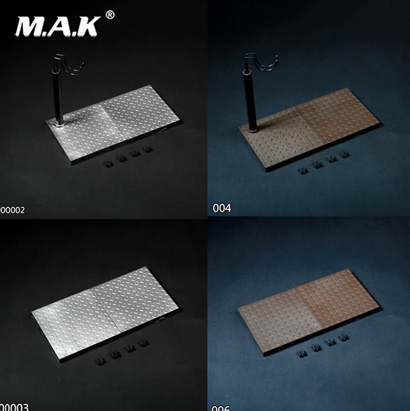 

1/6 Stand Figure Body Black Display Stand Holder Fixed Steel color ABS plate Scene platform For 1/6 Action Figure Accessories