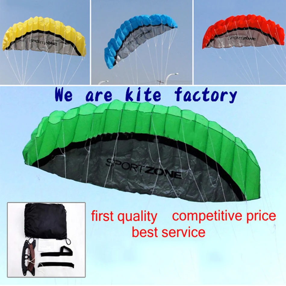 High Quality 2.5m Dual Line Stunt Parafoil Kite Power Soft Kite Various