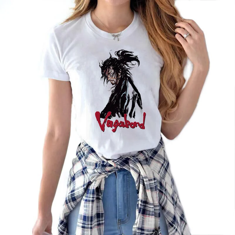 

Vagabond Japanese Samurai Anime T Shirt Aesthetic Women Cotton Classic Short Sleeve Vintage Tshirt Harajuku Fashion Women