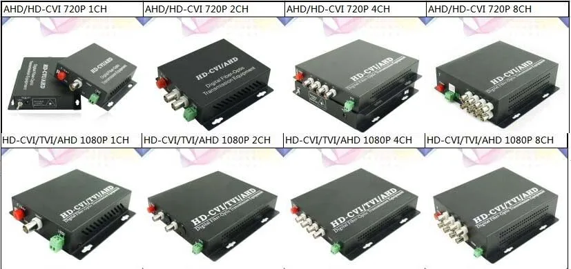 8ch 1080 P HD-CVI/TVI/AHD к Волокно конвертер + 1ch обратный RS485 данных, SM, SX, 20 км, fc, евро Зарядное устройство, Волокно мультиплексор