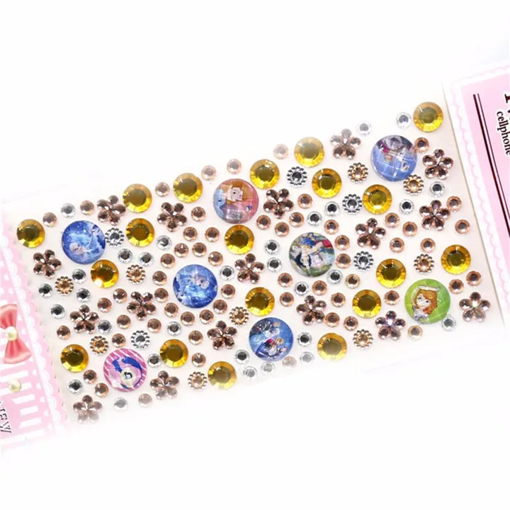 5 1 Pageset Free Shipping Women bag Jewelry Decoration,Color Acrylic Hot Drilling Stickers For Women Wedding Dress DIY Handmade