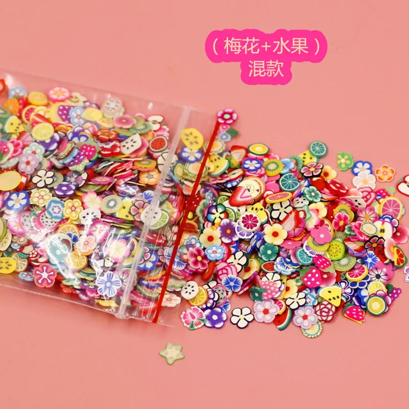 1000PCS DIY Decor Fruit Animal Cake Polymer Clay Toy Slime Accessories Decoration Jelly Mud Hand Gum Polyer Clay Toys Gift  (2)