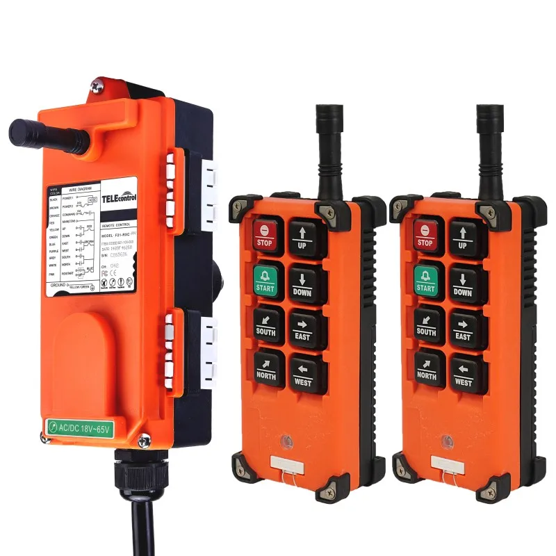 F21-E1B industrial wireless universal radio remote control for overhead crane AC/DC 2transmitter and 1receiver