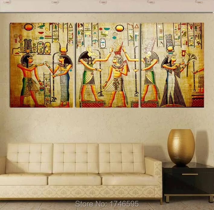 Online Get Cheap Egyptian Room Decor -Aliexpress.com Alibaba Group Big size 3pcs Modern living room home decor abstract Egyptian Escape Wall Art Picture printed oil - Online Get Cheap Egyptian Room Decor -Aliexpress.com Alibaba Group
