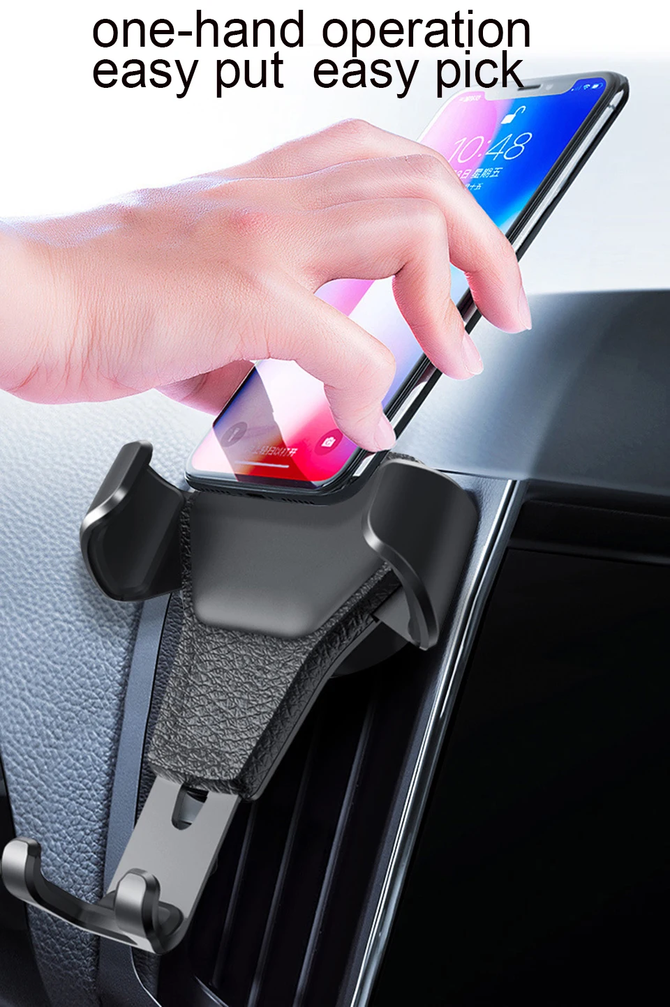 Автомобильный держатель для телефона с вентиляционным отверстием, Универсальное автомобильное крепление для iPhone X 8 7 6 6 S samsung Galaxy S9 S8 S7 S6 S5 gps htc sony Nexus LG