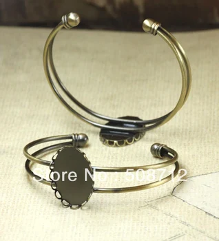 

Free shipping!!!! Vintage Antique Bronze Plated Copper Brass Blank Bases for 18x25mm lace base Cameo