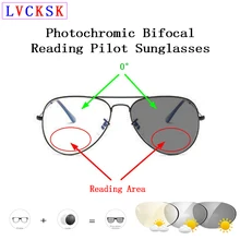 Интеллектуальные фотохромные солнечные очки пилота бифокальные очки для чтения лупа для мужчин и женщин взгляд рядом дальний пресбиопии очки A3