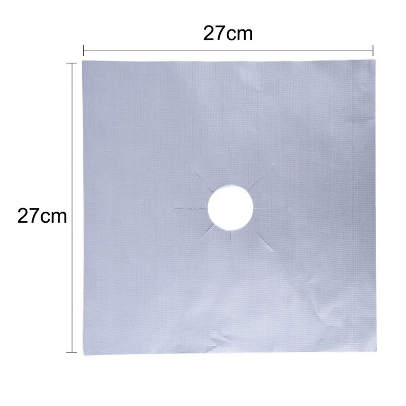 4 шт./компл. многоразовые антипригарное покрытие Фольга печь из нержавеющей стали газовая плита горелки Плита протектор Лайнер крышка очистить коврик для инструменты для уборки на кухне