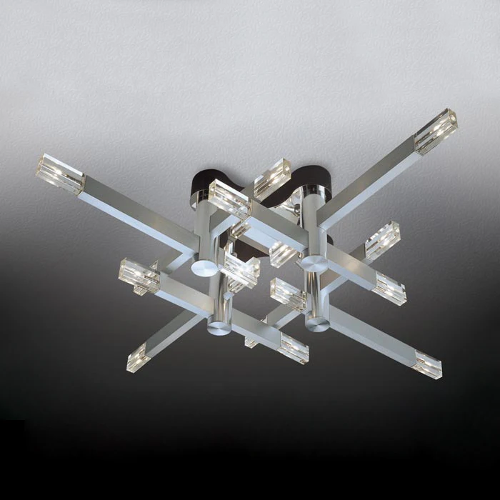 Современный Кристальный куб потолочная лампа для гостиной в простом стиле алюминиевый трубчатый Ресторан Кабинет крепеж для потолочных светильников