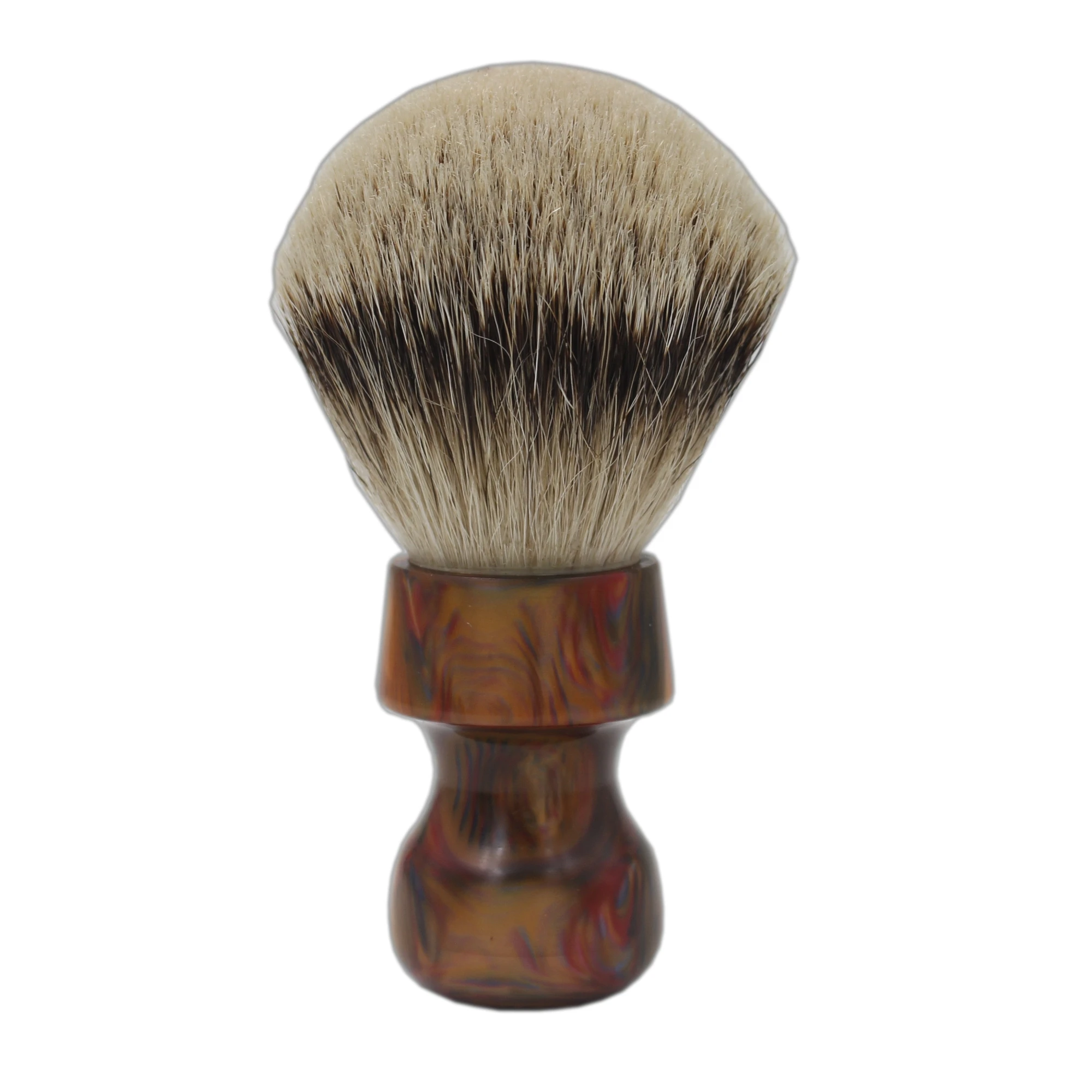 30mm Knot Colorful Resin Handle Silvertip Badger Hair Shaving Brush for