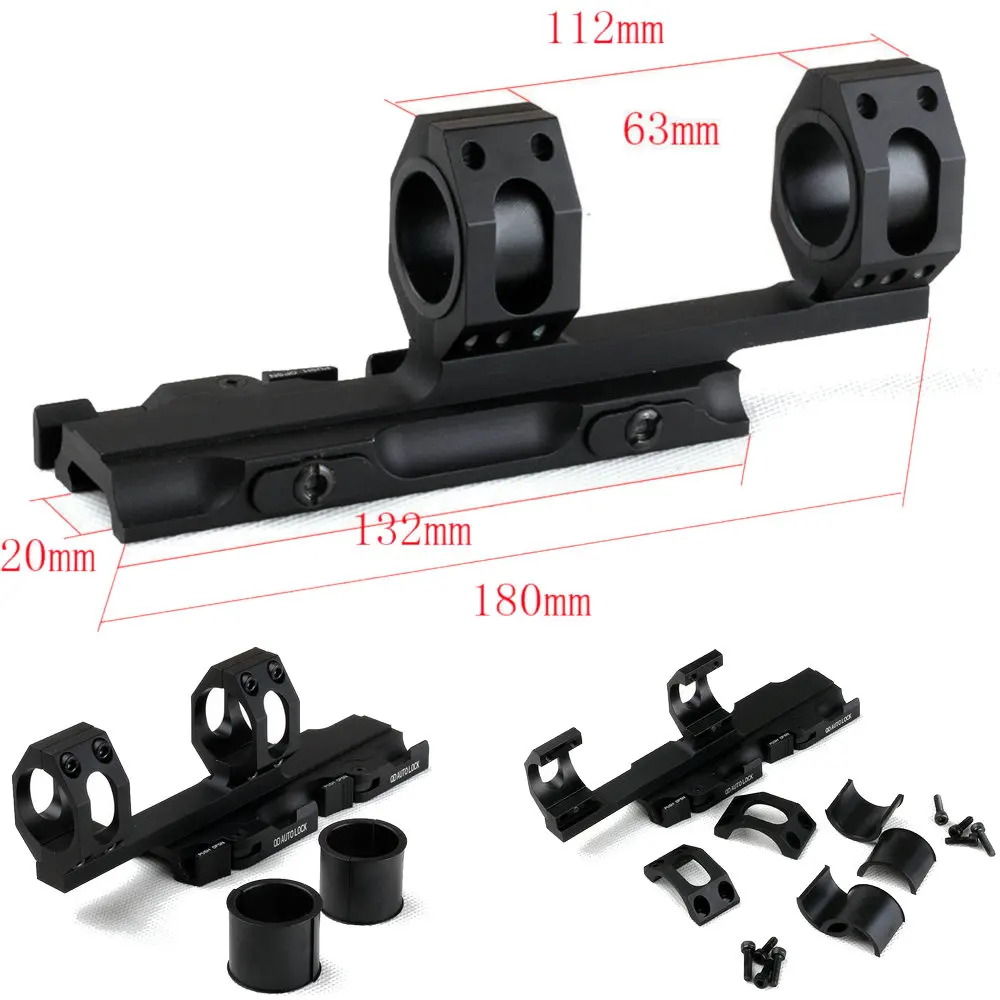 25,4 мм 30 мм прицела кольца QR Расширенный консольный QD крепления w/Авто Блокировка рельса для прицела тактическая, для охоты, для ружья прицела