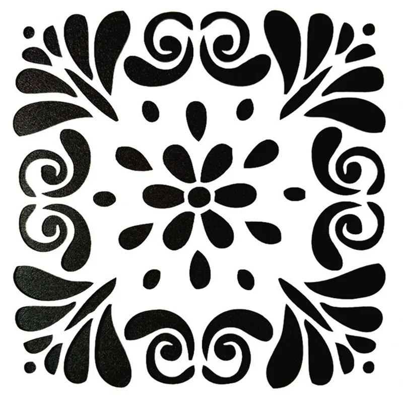 DIY Painting 15*15cm DIY Decor Vintage Floral Art Stencil Template For Tile Furniture Floor Painting Decor DIY Painting 15*15cm DIY Decor Vintage Floral Art Stencil Template For Tile Furniture Floor Painting Decor