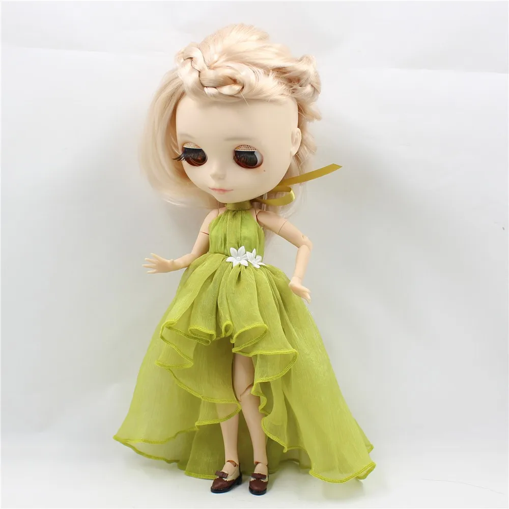 Neo Blythe Doll Chiffon Dress with Flower 5