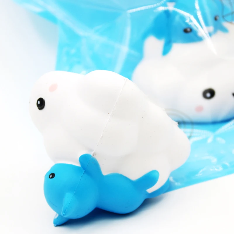 1Pcs Kawaii Squishy Jumbo 10.5cm Clouds Cat Squishy Slow Rising Stress Relief Toys Squeeze Phone Strap Squishi Kid Juguetes