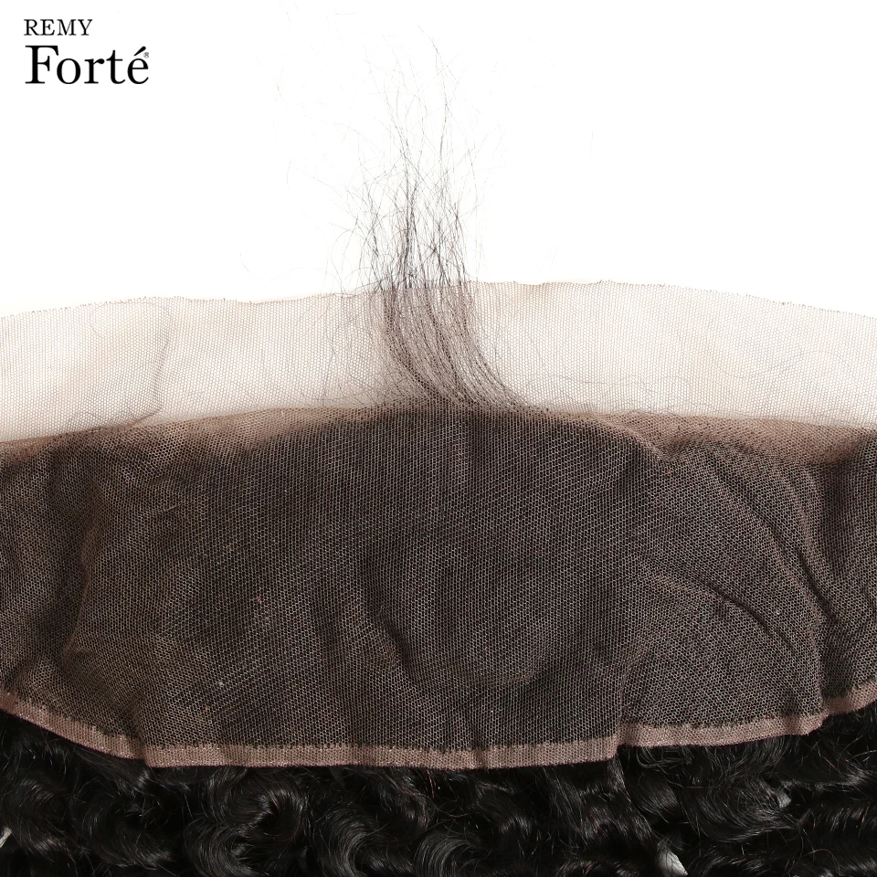 Remy Forte 20 Inch Closure Transparent Lace Frontal 13X4 Lace Free Part Deep Wave Brazilian Hair Weave Frontal Baby Hair Closure