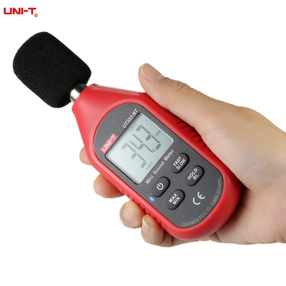 UNI-T UT353BT шумомер цифровой Bluetooth Шум метр тестер 30-130dB децибел мониторинга шумомеры