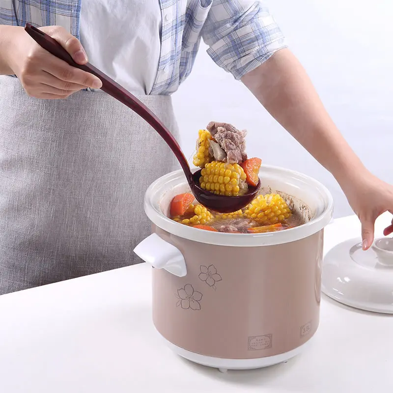 QueenTime силиконовый ковш с длинной ручкой большой половник для супа термостойкий соус ложка для перемешивания пищевой кухонный инструмент
