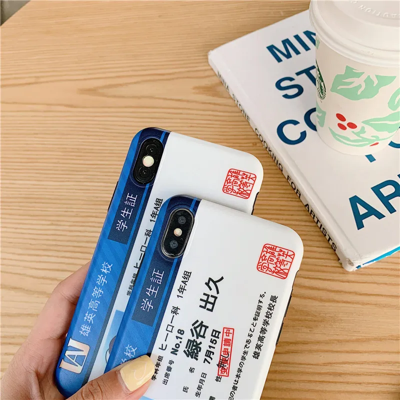 Мягкий чехол My Hero Академия Midoriya для iPhone 12 mini pro 7 8 Plus чехлы IMD из ТПУ и силикона 11 X XS