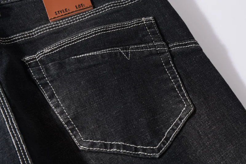 Fashion Classical Men Jeans Elastic Denim Pencil Pants Simple Black Skinny Jeans Men Big Size Streeetwear Hip Hop Jeans homme