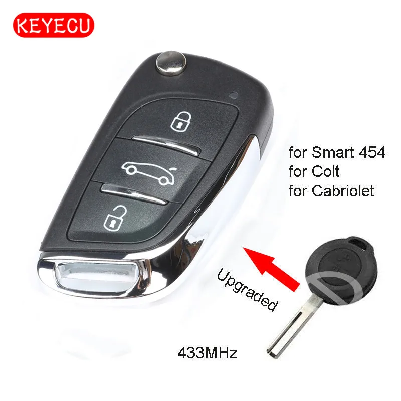Keyecu обновленный дистанционный ключ 315 МГц/433 МГц для Smart 454 Forfour Mitsubishi Colt 2005 2012 P/N: