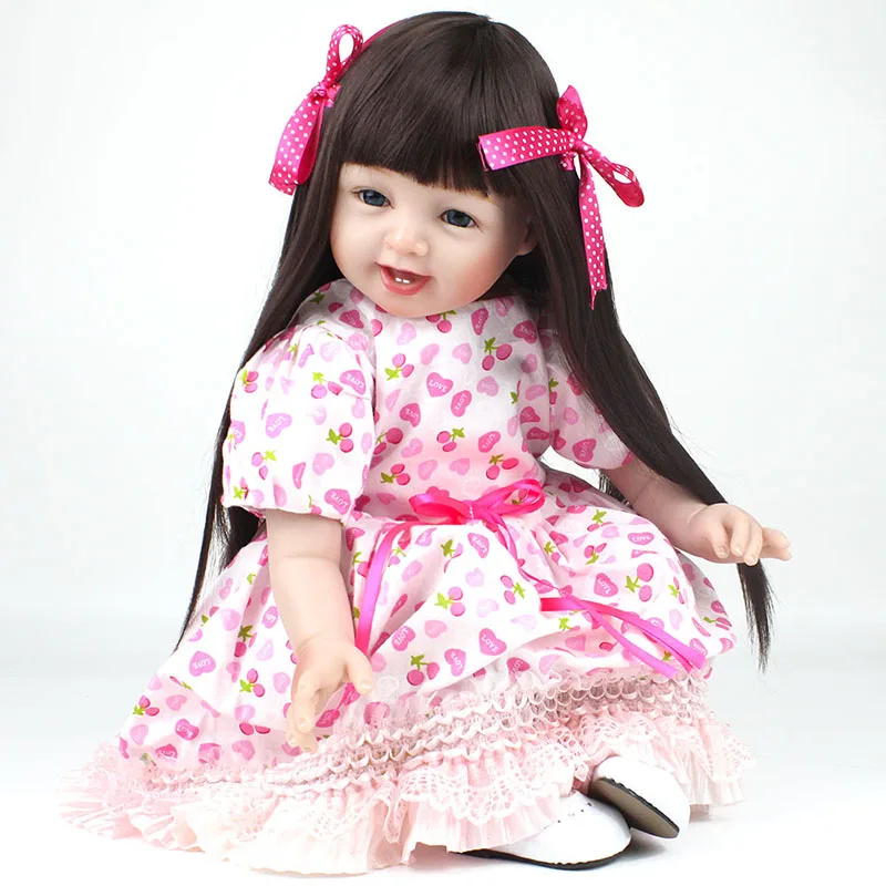 

NPKDOLL 55cm Soft Silicone Reborn Dolls 22 Inch Lifelike Cloth Body New Babies Fashion Doll Reborn Toys For Girls Gifts