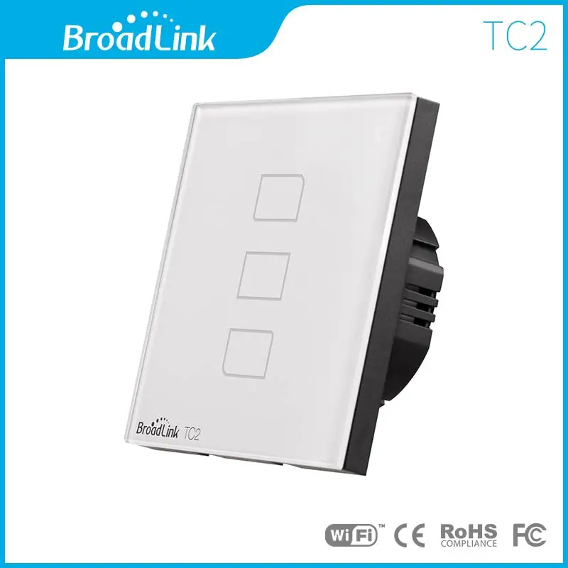 Broadlink TC2 Smart Wi-Fi настенный светильник сенсорный выключатель 1/2/3 сенсорный РФ пульт дистанционного управления "умный дом" настенный сенсорный выключатель работает с Rm Pro