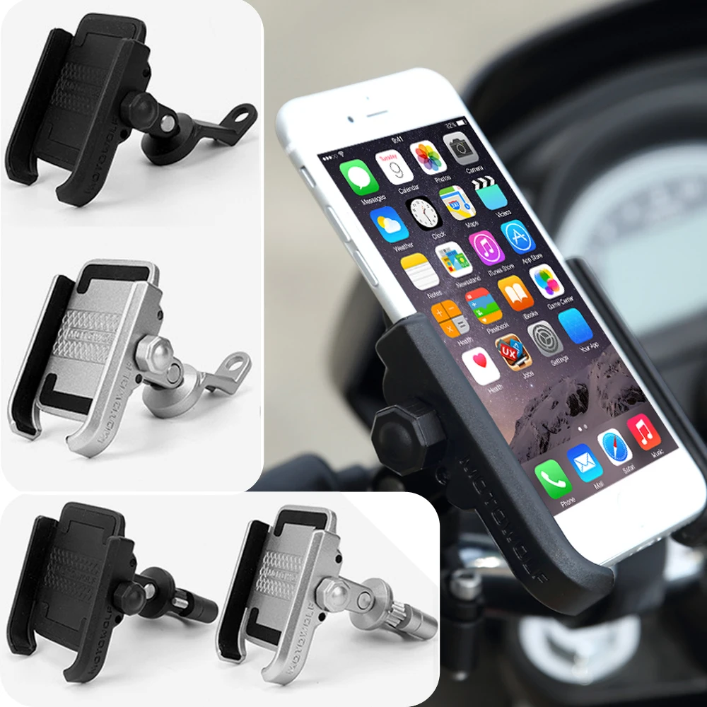 دراجة نارية مرآة الرؤية الخلفية حامل هاتف ل iPhoneX 8 7 6 s دعم الهاتف موتو حامل ل GPS حامل ل BMW هوندا ياماها KTM